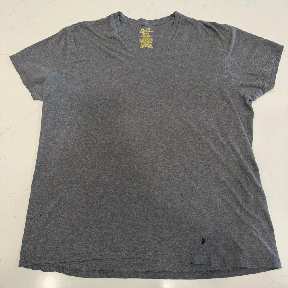 Polo Ralph Lauren Men’s Gray V-Neck T-Shirt XL
